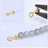 2PCS 925 Sterling Silver Crimp & End Beads for DIY Bracelet Necklace Making