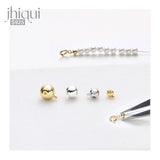 2PCS 925 Sterling Silver Crimp & End Beads for DIY Bracelet Necklace Making