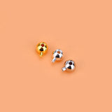 2PCS 925 Sterling Silver Crimp & End Beads for DIY Bracelet Necklace Making
