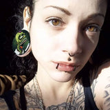 2PCS Skull Ear Gauge Plugs 4-16mm Flesh Tunnel Stretcher Dilatacione