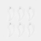2PCS Antique Moon Crescent Gear Charms for Necklace 95x50mm