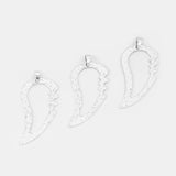 2PCS Antique Moon Crescent Gear Charms for Necklace 95x50mm
