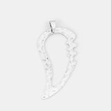 2PCS Antique Moon Crescent Gear Charms for Necklace 95x50mm