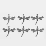 2PCS Antique Large Dragonfly Charms Pendants for Necklace Making 83x61mm