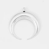 2PCS Antique Large Ox Horn Crescent Moon Charms Pendants Jewelry Findings