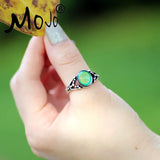 2PCS Antique Silver Plated Mood Rings Set For Women/Men 008-006