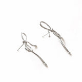 2PCS Bow Ear Studs Silver Needle 14k Plated DIY Earrings