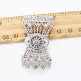 2PCS CZ Micro Pave Bow Flower Box Clasp