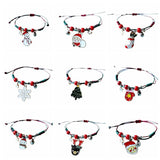 2PCS Christmas Bracelet Santa Claus Couple Jewelry