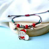 2PCS Christmas Bracelet Santa Claus Couple Jewelry