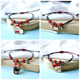 2PCS Christmas Bracelet Santa Claus Couple Jewelry