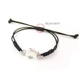 Crystal Vials Urn Bracelet & Brown Cord Cuff Cremation Jewelry