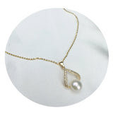 2PCS 14K Gold Filled Freshwater Pearl Pendant Necklaces DIY Jewelry