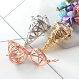 2PCS Icecream Cage Locket Copper Pendant Women Jewelry