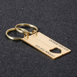 2PCS Couples Keychain Anniversary Gift Husband Wife Boyfriend Girlfriend Keyring