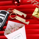 2PCS Couples Keychain Anniversary Gift Husband Wife Boyfriend Girlfriend Keyring