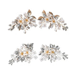 2PCS Crystal Shoe Clips Wedding Bridal Shoe Buckles Rhinestone Shoe Flowers