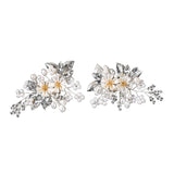 2PCS Crystal Shoe Clips Wedding Bridal Shoe Buckles Rhinestone Shoe Flowers