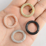 Crystal Zirconia Round Buckle Clasp, CZ Interlocking Clasp, Jewelry Findings