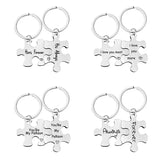 Couple Puzzle Keychain Engraved Name Gift For Boyfriend Girlfriend