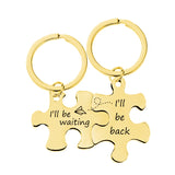 Couple Puzzle Keychain Engraved Name Gift For Boyfriend Girlfriend