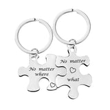 Couple Puzzle Keychain Engraved Name Gift For Boyfriend Girlfriend