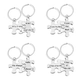 Couple Puzzle Keychain Engraved Name Gift For Boyfriend Girlfriend