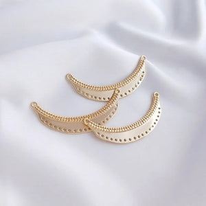 2PCS Charms Pendant Hair Accessories Women Necklace Plated Charms DIY Brass