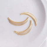 2PCS Charms Pendant Hair Accessories Women Necklace Plated Charms DIY Brass