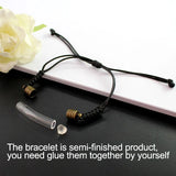 Glass Vial Pendant Name Bracelet Rice Jewelry Charm