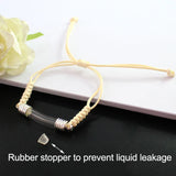 Glass Vial Pendant Name Bracelet Rice Jewelry Charm