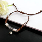 Glass Vial Pendant Name Bracelet Rice Jewelry Charm
