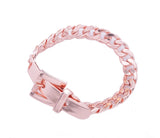 2PCS Mens Buckle Clasp Chain Bracelet
