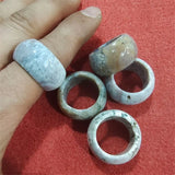 2PCS Women's Rings Nature Semi Precious Stone Finger Wear Hot Selling