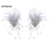 2PCS Feather Hair Clip Tiaras For Women Fairy Girls Hairpin Princess Barrettes