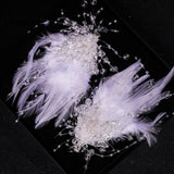 2PCS Feather Hair Clip Tiaras For Women Fairy Girls Hairpin Princess Barrettes