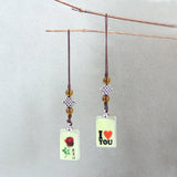 2PCS Fillable Luminous Crystal Vials Pendant Key chain Urn Cremation Jewelry