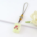 2PCS Fillable Luminous Crystal Vials Pendant Key chain Urn Cremation Jewelry