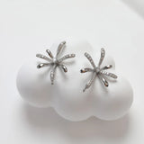 2PCS Fireworks Shape Ear Studs 14k Plated Brass DIY Earrings Supplies 22*28mm