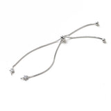 2PCS Star Zircon Bracelet 14k Plated DIY Brass Accessories