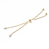 2PCS Star Zircon Bracelet 14k Plated DIY Brass Accessories