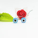 2PCS 10mm Synthetic Opal Stone Evil Eye Shape Necklace Online