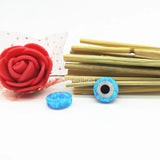 2PCS 10mm Synthetic Opal Stone Evil Eye Shape Necklace Online