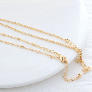 2PCS 14K Brass Necklaces Chains for Jewelry Making