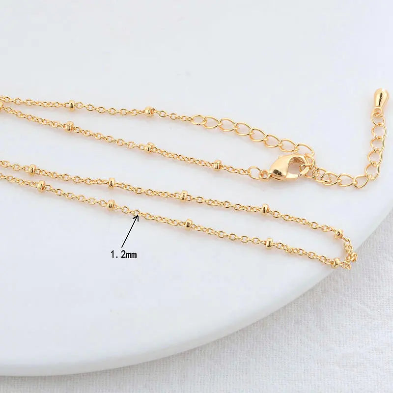 2PCS 14K Brass Necklaces Chains for Jewelry Making
