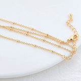 2PCS 14K Brass Necklaces Chains for Jewelry Making
