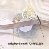2PCS Girls Bridesmaid Wrist Flowers Pearl Rhinestones Boutonniere