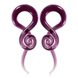 Glass Ear Weight Hanger Spiral Taper Plug Earring Gauges 5-14mm