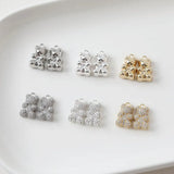 2PCS Bear Pendant Necklace with Zircon Charms DIY Jewelry Making Supplies
