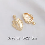 2PCS Plated Funny Face Necklace Pendant Charms Jewelry Making DIY Brass
